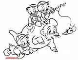 Ducktales Coloring Pages Huey Louie Dewey Disneyclips Dinosaur Getcolorings Printable sketch template