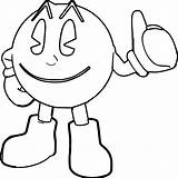Pacman Wecoloringpage Pac Sonic sketch template