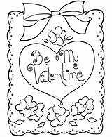 Valentine Coloring Card Cards Sheets Printable Color Pages Activity Saint St Celebrated Childern Pre Holiday February Many sketch template