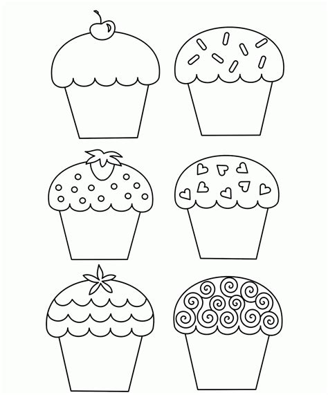 cup cake coloring pages coloring home