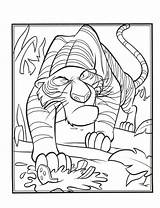 Dschungelbuch Shere Ausmalbild Tigre sketch template
