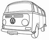 Volkswagen Campervan Cars sketch template