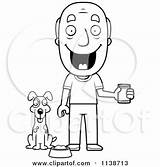 Man Feeding Senior Dog Cartoon Coloring Clipart Happy His Cory Thoman Outlined Vector 2021 sketch template