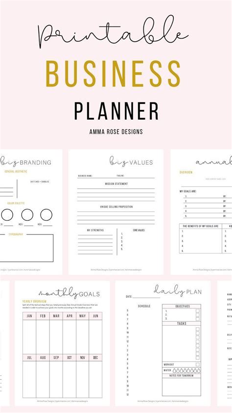 small business planner small business printable planner home