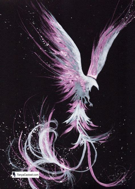 Galactic Black Phoenix Art Print Watercolor 8x10 Etsy In 2022