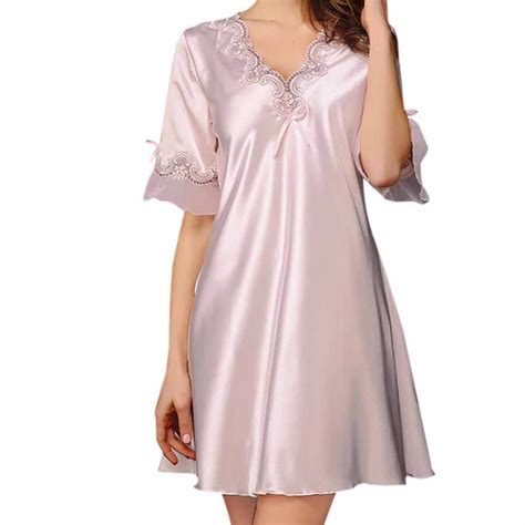 Lingerie Faux Silk Satin Nightgowns Plus Sizes Luvit