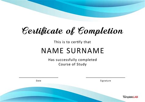 certificate  completion templates word powerpoint