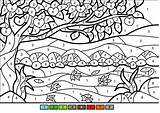 Zahlen Malen Tree Numbers Unblocked Supercoloring Eiscreme Natur sketch template
