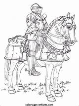 Coloriage Coloriages Chevaliers Knight Knights Personnages Colorier Rubrique Ritter Chevalier Dessin Mandala Ausmalbilder Moyen Equitation Mittelalter Informatie sketch template