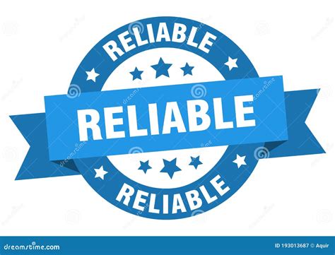 reliable  ribbon isolated label reliable sign stock vector