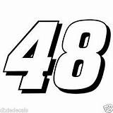 Johnson Jimmie 48 Number Clipart Coloring Hendrick Motorsports Decals Racing Pages Nascar Logo Car Numbers Ebay Stickers Window Popular Clipground sketch template