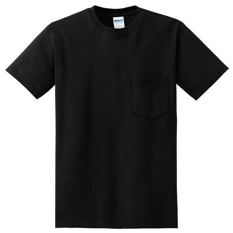 gildan  ultra cotton  shirt  pocket black fullsourcecom