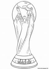 Cup Coloring Trophy Football Fifa Pages Printable Print Book sketch template