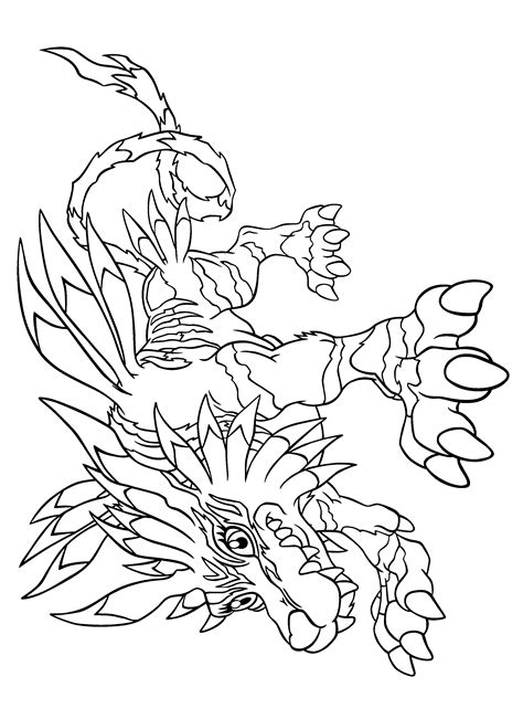 coloring page digimon coloring pages
