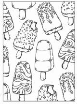 Popsicle Coloring Pages раскраски Print Color Sweets из все категории sketch template