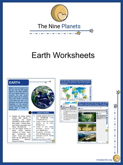 planet earth worksheet