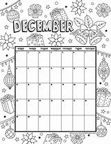 Calendar December Colouring Calender Woo Coloringpagesonly Woojr sketch template