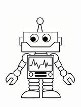 Robot Coloring Drawing Robots sketch template
