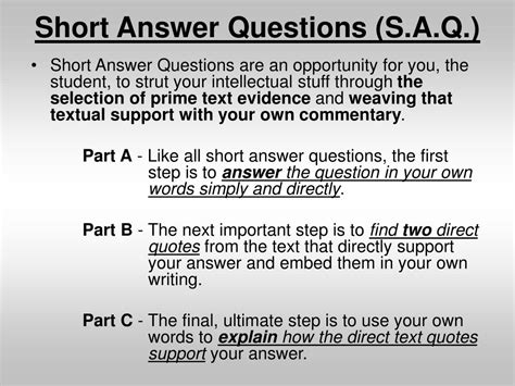 introduction  short answer questions  ela staar powerpoint
