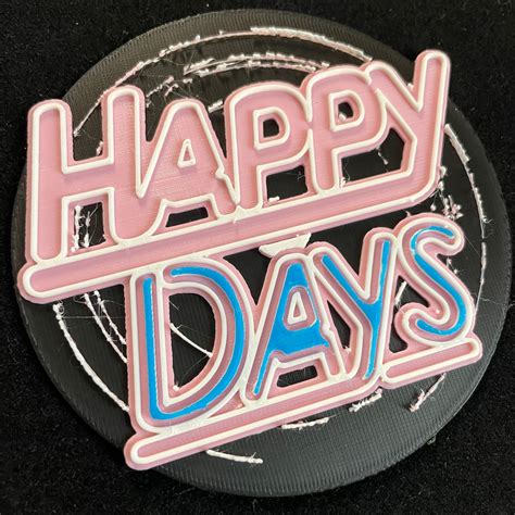 happy days logo tv show  printed sign sitcom plaque etsy