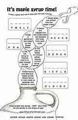 Maple Syrup Worksheets Sugaring sketch template