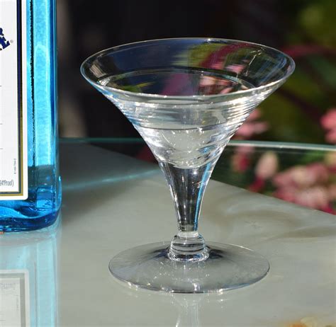 Vintage Crystal Martini Glasses Set Of 6 Small Martini Cocktail