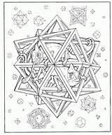 Psychedelic Trippy Coloring4free Ausmalbilder Intermediate Library Triangles Advanced Chameleon Coloringhome Malvorlagen sketch template