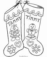 Christmas Coloring Pages Stocking Printable Stockings Card Kids Happy Help Printing Gingerbread Library Books sketch template