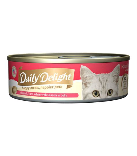 daily delight skipjack tuna white  sasami  jelly  cat wet food pet warehouse
