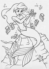 Sirenita Tusprincesasdisney Colorea sketch template