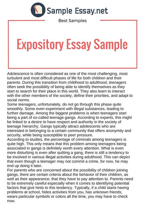 write  expository essay examples   topic ideas
