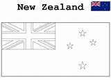 Zealand Flag Coloring sketch template