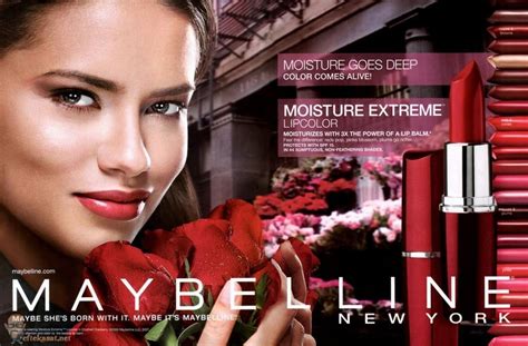 adriana lima  maybelline  york cosmetics advertisement maybelline maybelline lip nail