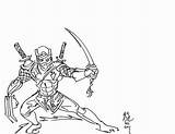 Coloring Ninja Pages Warrior Kids Popular sketch template