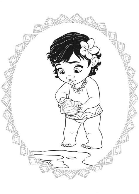 baby moana coloring page  printable coloring pages  kids