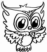Owl Cute Coloring Pages Printable Getcoloringpages sketch template