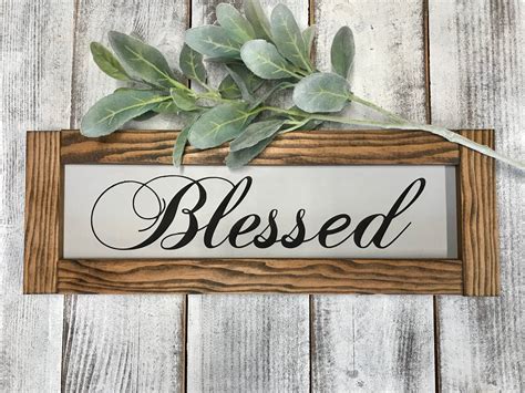 christian wall art blessed sign rustic home decor rustic wall