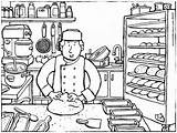 Coloriage Boulanger Bakery Paisible Fait Graafmachine sketch template