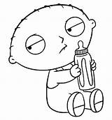 Stewie Coloring Pages Boondocks Guy Family Griffin Brian Colouring Milk Bottle Psp Drawing Getcolorings Printable Color Clipartmag sketch template