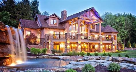 luxury log cabin homes  home plans design