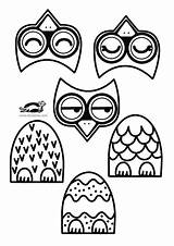 Krokotak Owl sketch template