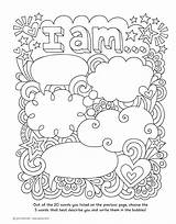 Doodles Esteem Juvenile Empowering Coloringhome Talisman sketch template