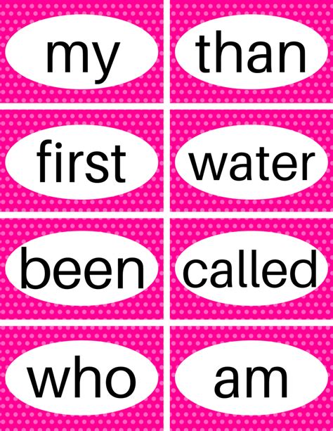 sight word flashcards  printable