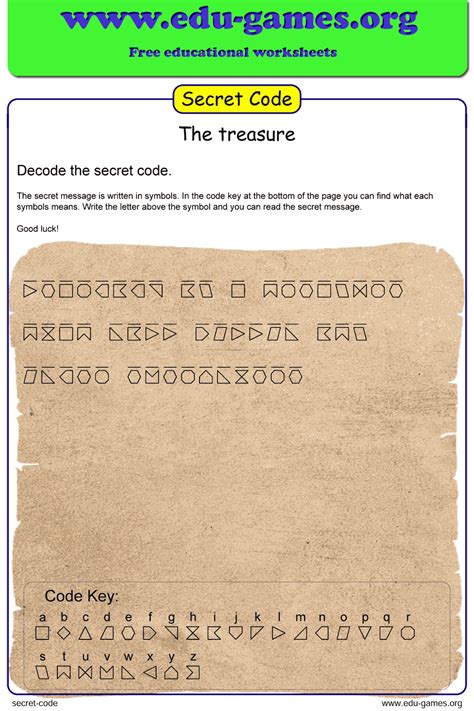 A Secret Code Is Printed In Symbols With The Help Of The