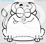 Chubby Drunk Bull Outlined Coloring Clipart Vector Cartoon Cory Thoman sketch template