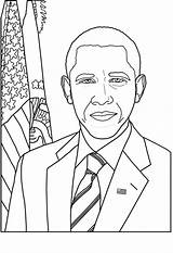 Coloring Obama Barack Pages Printable Kids sketch template