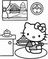 Hello Kitty Coloring Christmas Pages Para Sheets Colorear Color Dibujos Printable Only Part Cute Kids Colorare Da sketch template