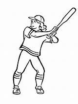 Baseball Hitting sketch template
