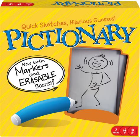 pictionary board game drawing game  kids adults game night