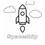 Coloring Spaceship Exploration sketch template